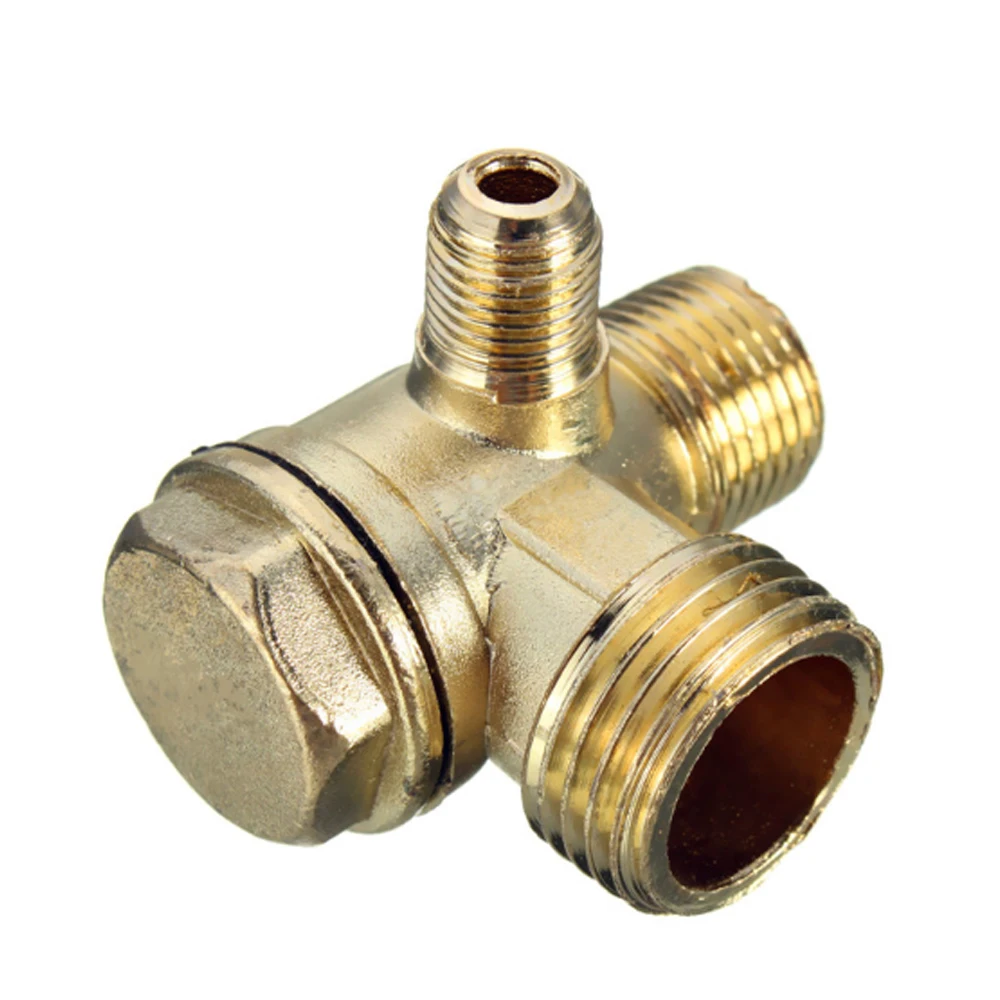 WENXING 3 Cổng Kiểm Tra Van Kẽm Hợp Kim Nam Chủ Đề Kiểm Tra Van Cổng Kết Nối Công Cụ Cho Không Khí 90 Độ