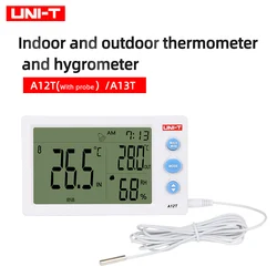 UNI-T A12T A13T Digital LCD Thermometer Hygrometer Temperature Humidity Meter Alarm Clock Weather Indoor Outdoor Instrument