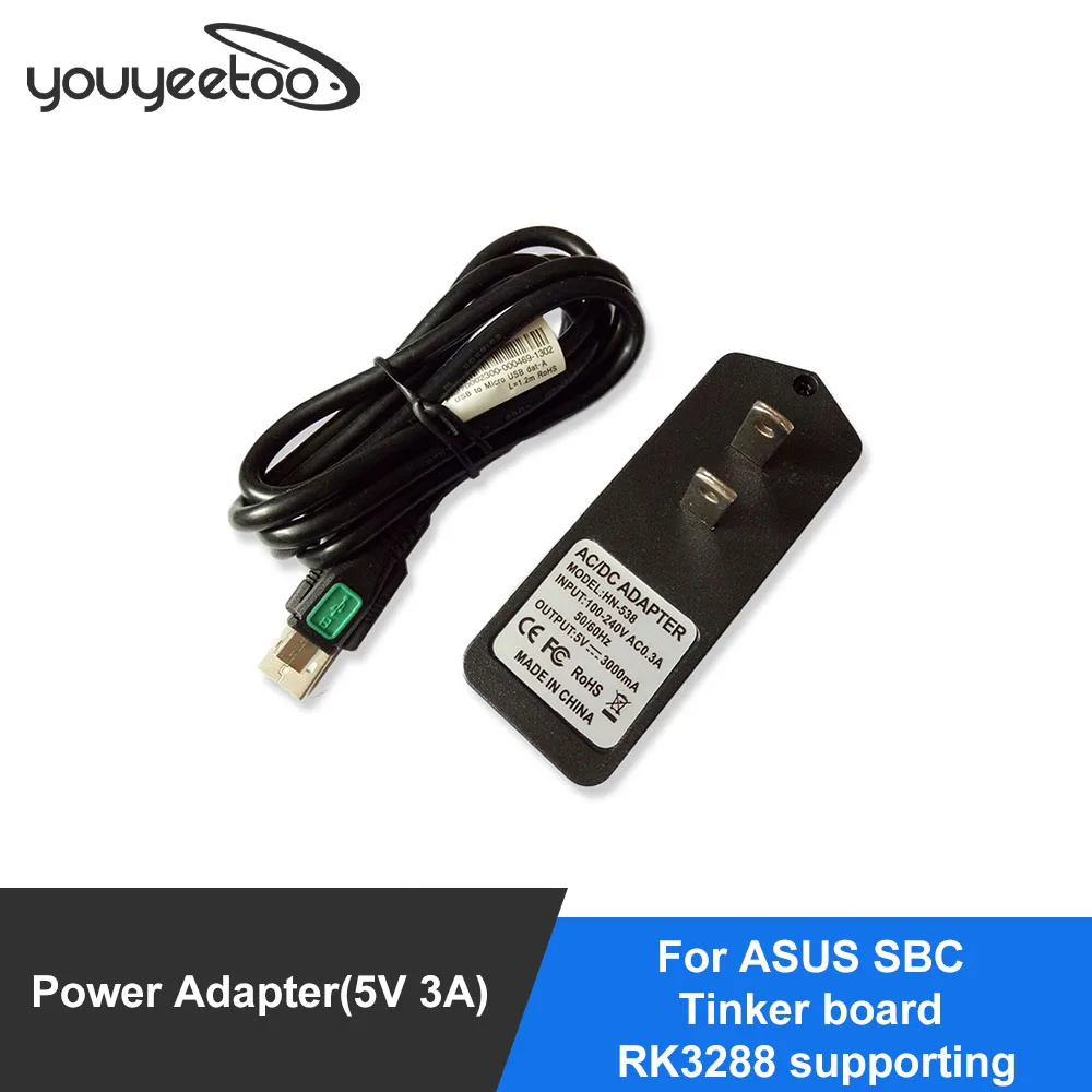 

Power Adapter(5V 3A) for ASUS SBC Tinker board RK3288 supporting