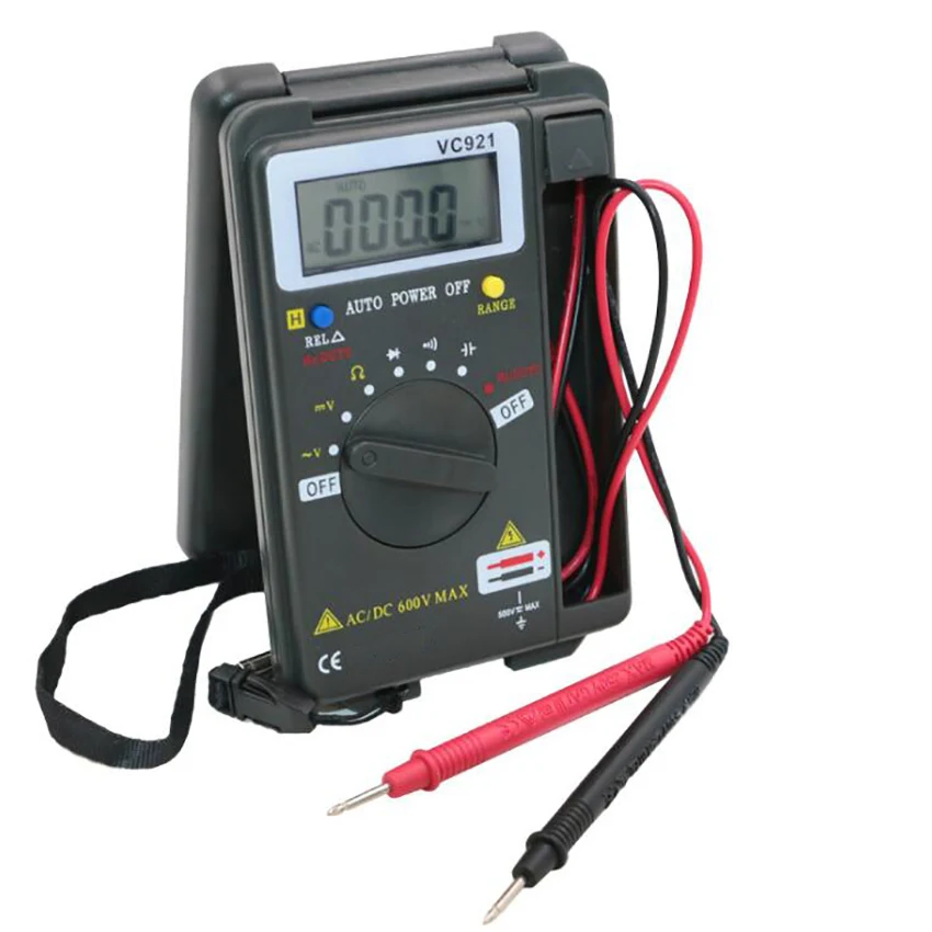 Digital Multimeter VC921 Mini Digital Multimeter Handheld Pocket Capacitance Resistance Frequency Tester Ammeter Voltmeter