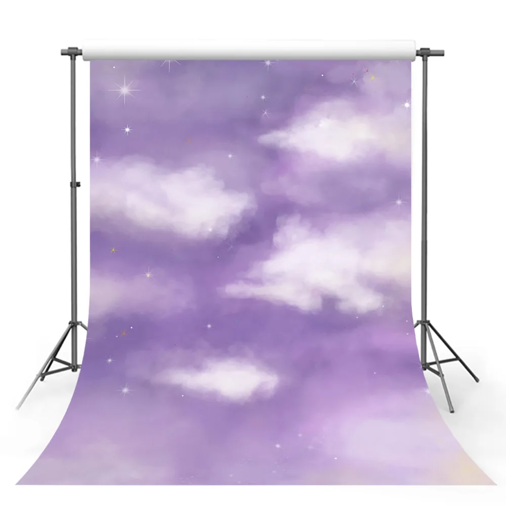 

Avezano Birthday Portrait Baby Shower Purple Backdrop Sky Clouds Star Background Photography Studio Photozone Decor Photo Props