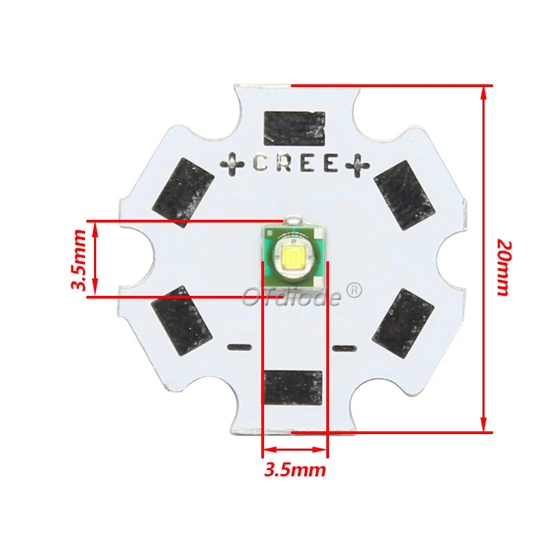 10pcs 3W LED XPE XP-E R3 High Powr LED Beads Chip Warm White Cold White 3000K 6500K 8000K 10000K 13000K with 20mm 16mm PCB Board