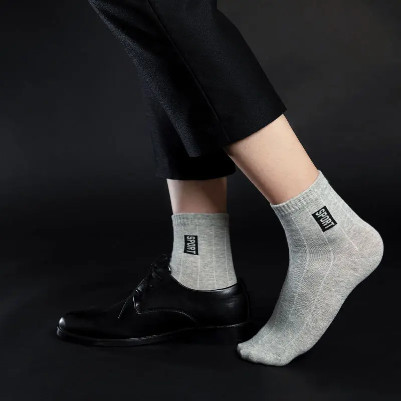 2024 New Men Socks Cotton Breathable High Quality Autumn Winter Black Socks Deodorant Business Men\'s Dress Socks Gift Size 39-45