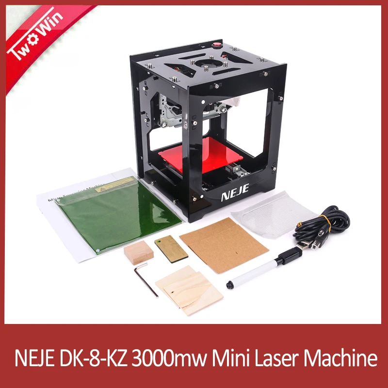 NEJE DK-8-KZ 3000mW DIY Desktop Mini CNC Laser Engraver Cutter Engraving Wood Cutting Machine Router with Bluetootwith Bluttooth