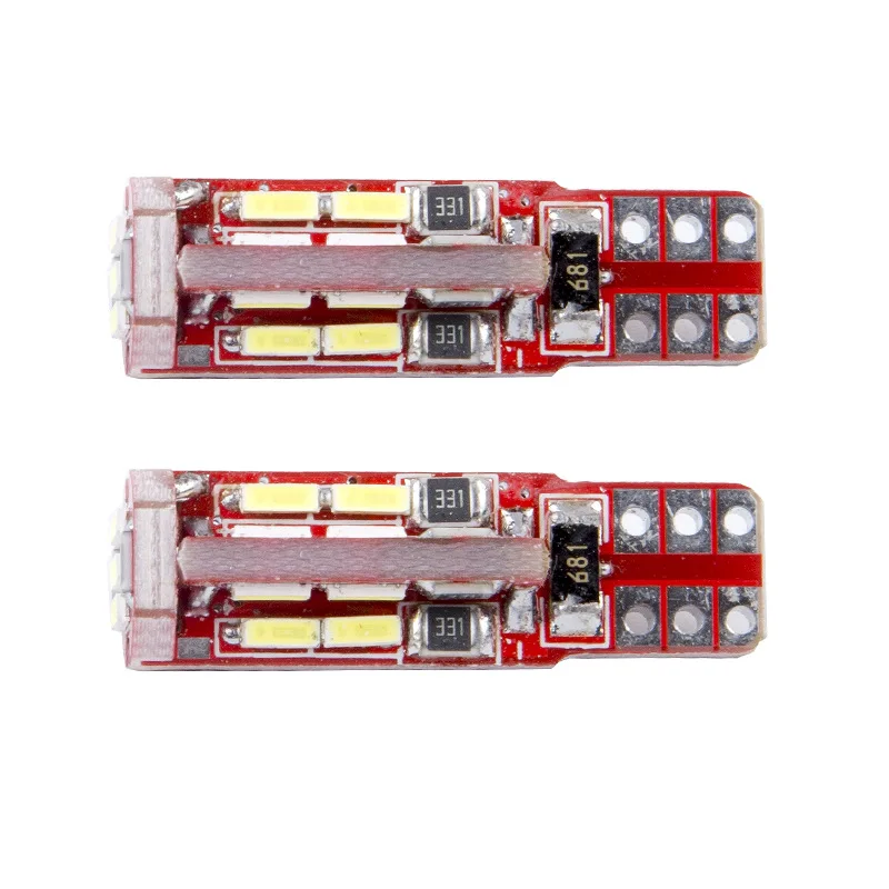 2 шт., Автомобильные светодиодные лампы для габаритных огней T10 W5W 168 194 4014 19SMD