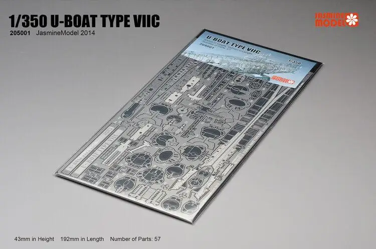 Jasmine Model 205001 1/350 German U-boat Type VIIC Submarine Skeleton Model Kit