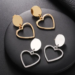 JIOFREE Heart Shape Clips Earring for Women Charm Wedding Ear Clips Jewelry Party  Statement Earring