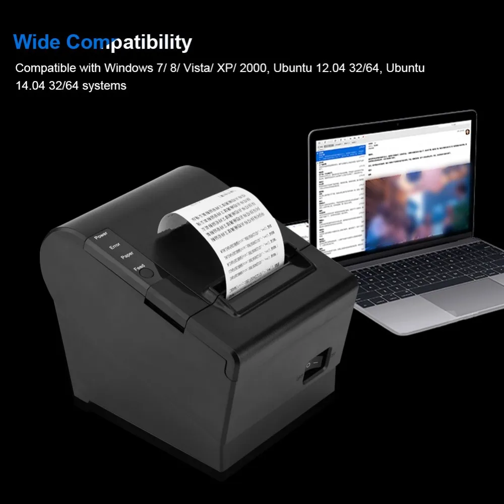 3 Inch Thermal Receipt Printer With WiFi Bluetooth Serial Ethernet Interface Suitable For Cashier & Kitchen Printer Free SDK