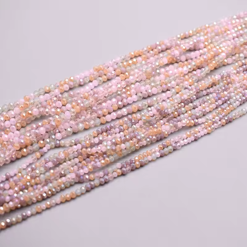 Yanqi 2 3 4mm Rondell Austria Faceted Crystal Beads Round Glass Beads Loose Spacer Beads for Jewelry Making DIY - Image 35