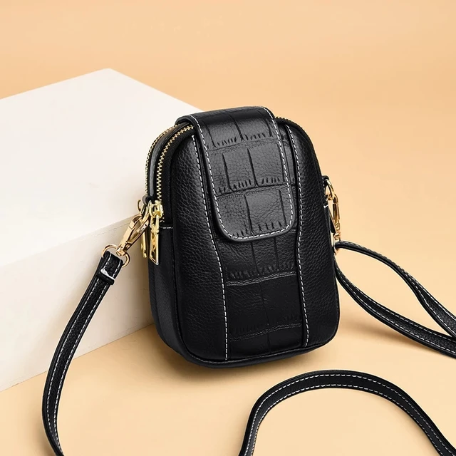 Vintage mała torebka Crossbody kobiet aligator torba kurierska z PU mała dwuwarstwowa torebka na zakupy damska torebka na telefon