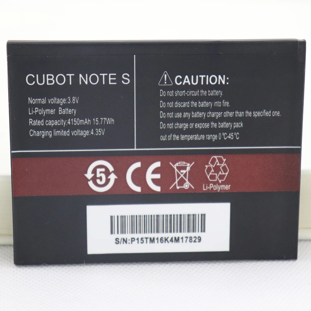 Original CUBOT Note S Battery 4150mAh Replacement backup battery For CUBOT Note S Cell Phone