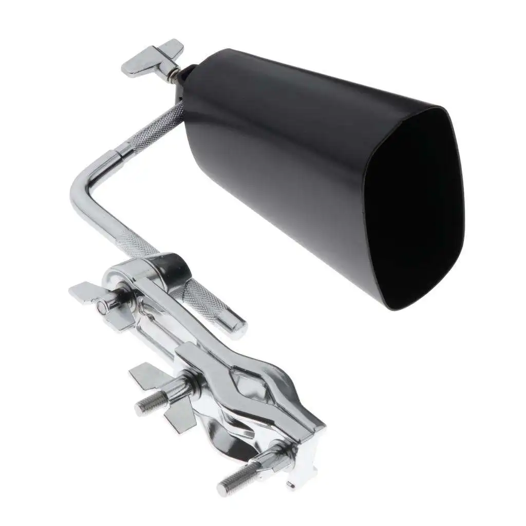 Cow Bell Percussion Drum Latin Music Cowbell with Mounting Clamp High and low sound Knocker Drum Part Accessories