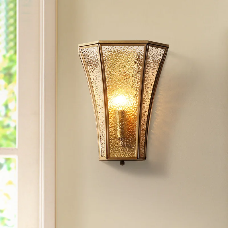 

Vintage Retro Real Copper Wall Lamp All American Style Wall Sconce Industrial Decor Bedroom Bedside Lighting Fixture E14 Lamp