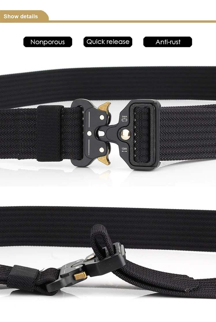 Hssee Retro taktischen Gürtel für Männer Metalls chnalle Schnell verschluss Militär armee Gürtel robuste Nylon Outdoor Casual Gürtel Gürtel männlich – Detail 4
