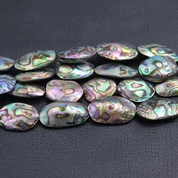 APDGG Natural Paua Abalone Shell Nugget Beads Loose Beads 15'' Strand For Necklace Bracelet Jewelry Making DIY