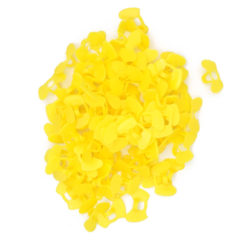 100 Pcs Chicken Glasses Yellow Anti-pecking Glasses Pheasant Chick Poultry Protection Supplies Equipment