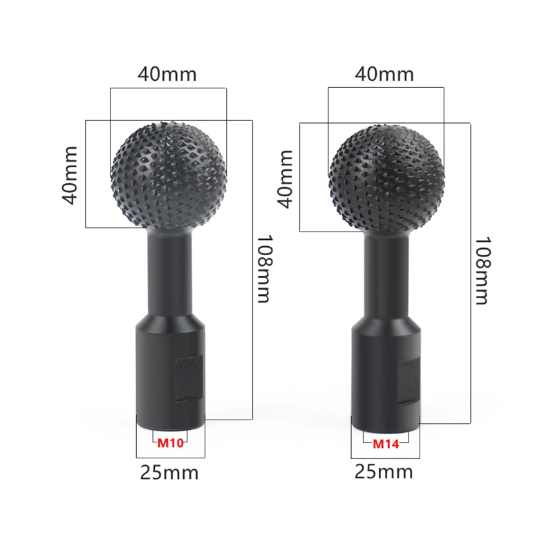 HEDA 1PC 100/115/125 앵글 그라인더 목공 로타리 파일 조각 그라인딩 헤드 버 공 모양 밀링 커터 도구
