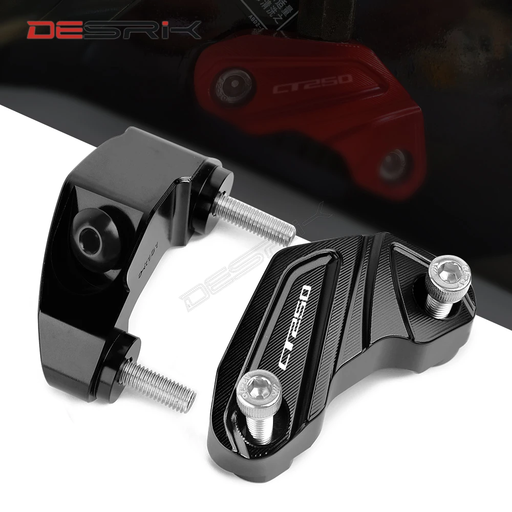 DESRIK 2pcs/set Motorcycle Rearview Mirror Riser Extension Brackets Adapter For KYMCO CT 250 300 CT250 CT300 Long Screws