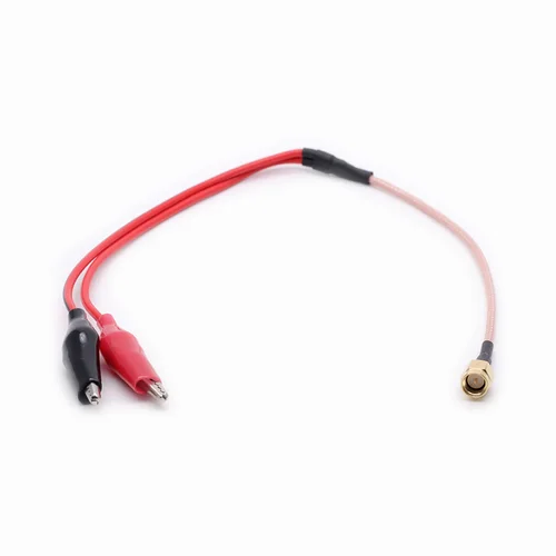 Imagen 2 del producto Cable Coaxial RF RG316, enchufe macho SMA a pinzas de cocodrilo duales, probador rojo y negro, conector de 50cm, 1 ud.
