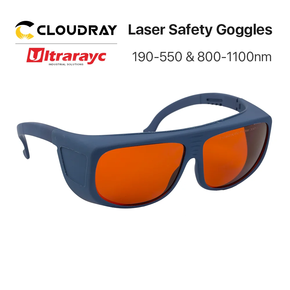 Ultrarayc UV 및 녹색 레이저 안전 고글, C타입 대형, 190-550nm 및 800-1100nm 쉴드 보호 안경