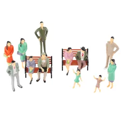 10pcs/lot 1:30 Multicolor Model People Miniature Figures Architectural Models Human Scale Model 65MM Plastic Peoples For Layout