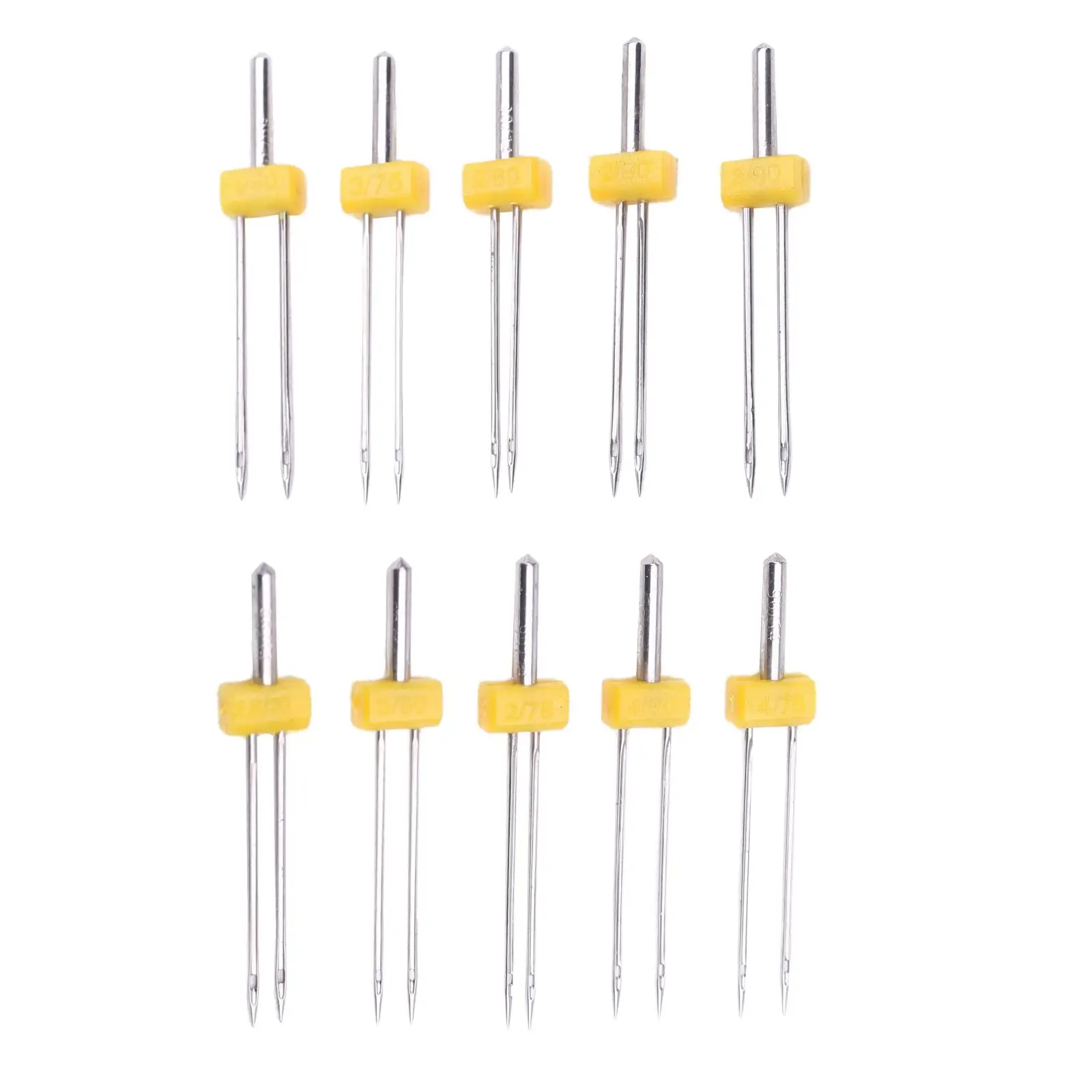 10 Pcs Twin Needles Double Twin Stretch Machine Needles Pins Butterfly, Brother, Singer, Janome Sewing Machine