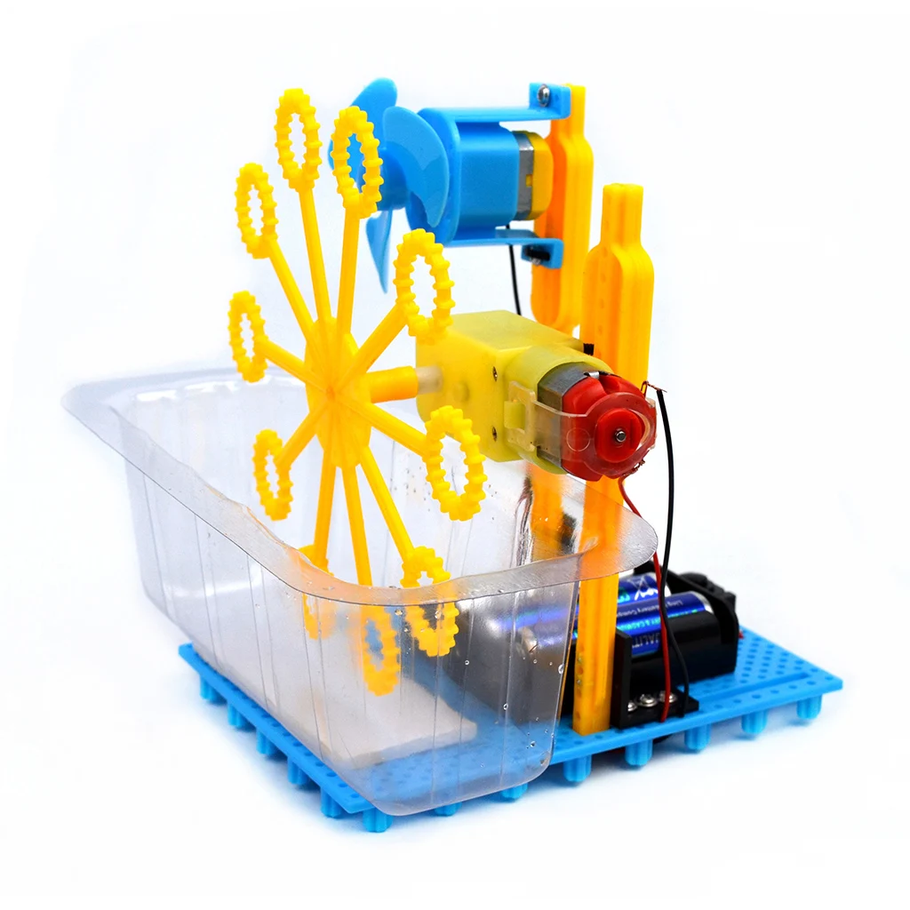 Kinderen Educatief Diy Automatische Bubble Machine Science Experiment Kits Educatief Speelgoed