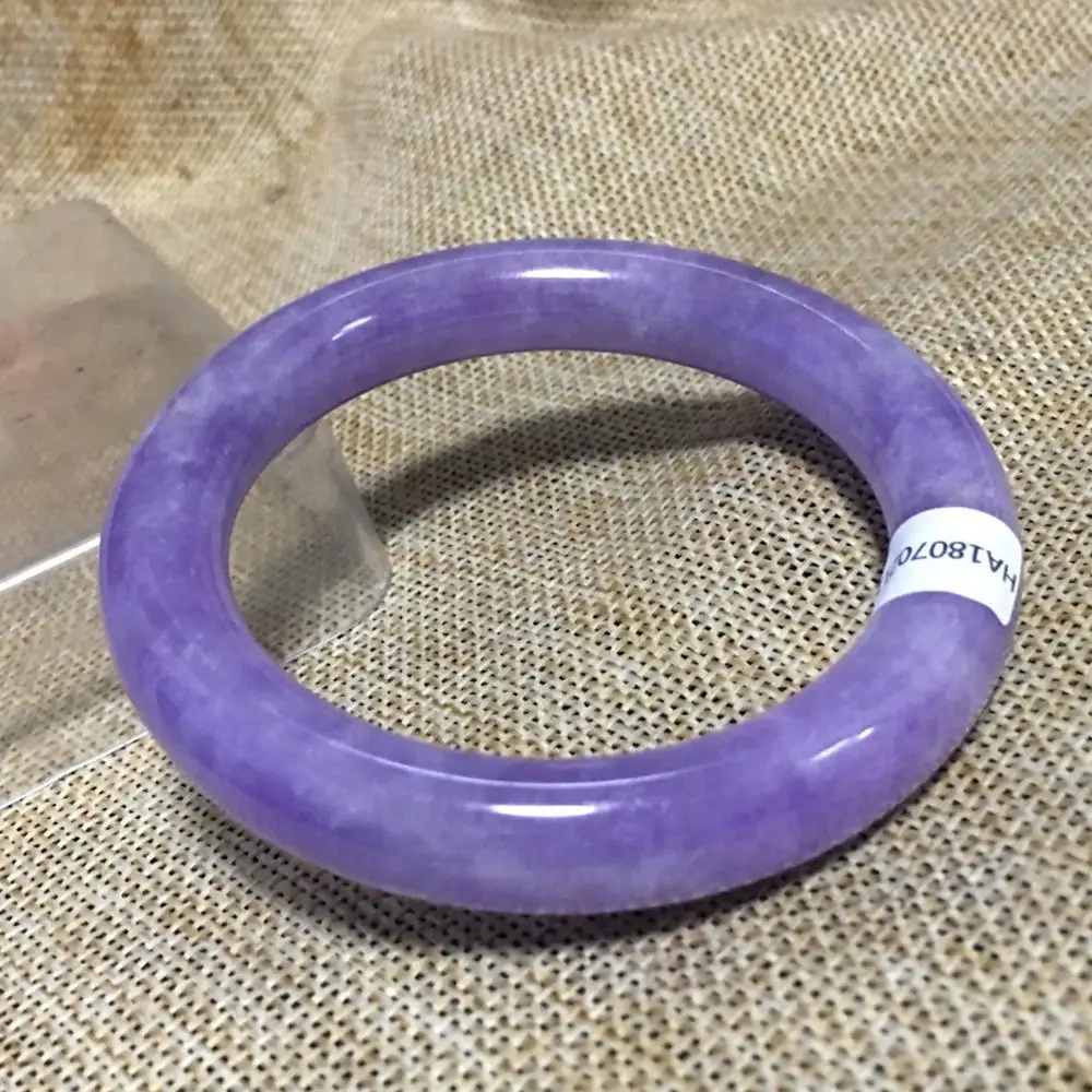 

56mm Certified (Grade A) Natural Lavender stoneite stone Bracelet Bangle 02110