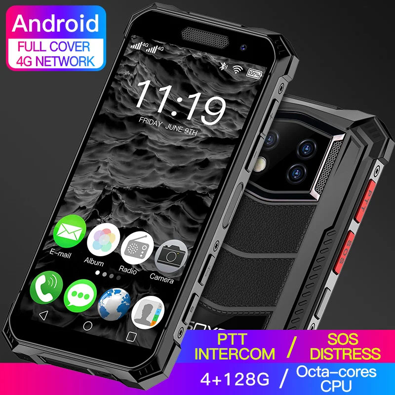 New SOYES S10Max Pocket Smartphone Dual SIM Quad Core Outdoor Durable Smartphone Face ID Fingerprint Unlock Waterproof, Dropproo