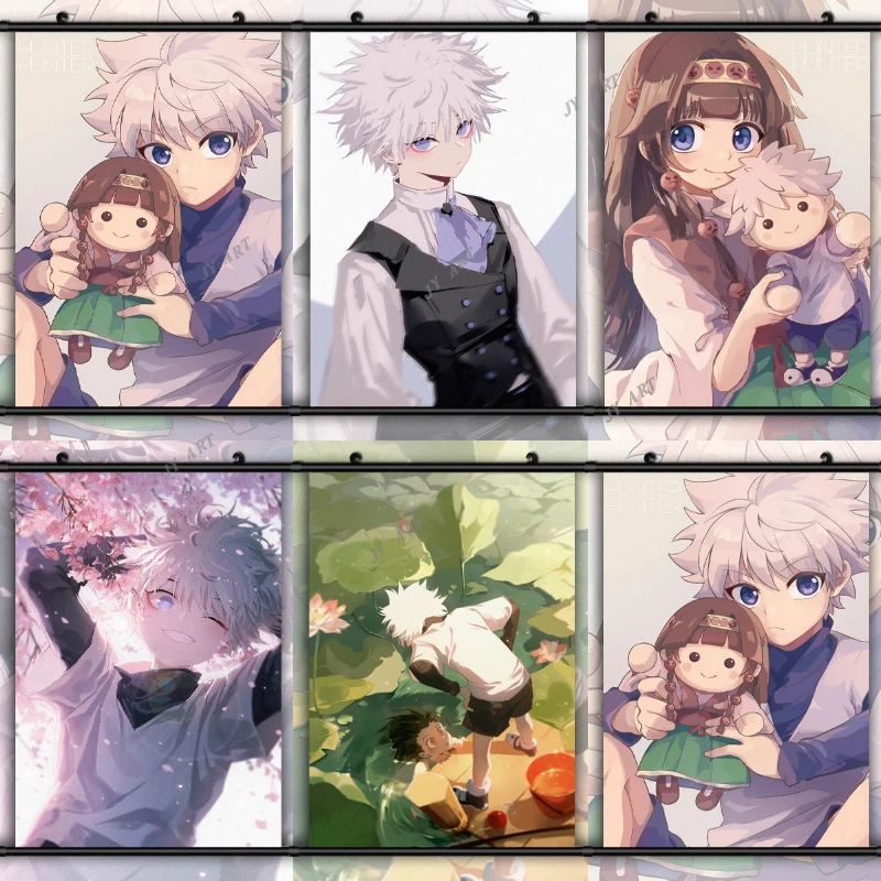 Hunter X Hunter Alluka Killua Zoldyck Anime Posters Wall Art Canvas Painting Vintage Poste Print Picture Living Room Decoration