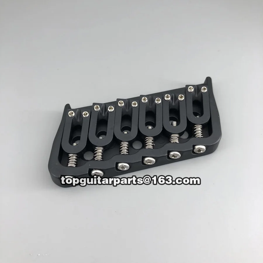 6 String Multi-Scale Fixed Guitar Bridge 18 degree angle Black