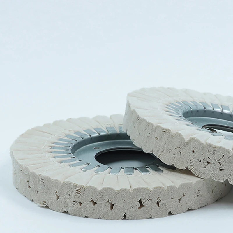 2 Pcs Buffing Wheel Fabric and Iron Core Polishing Wheel for Biesse KDT Nanxing Shunde Homag Edge Banding Machine Accessories