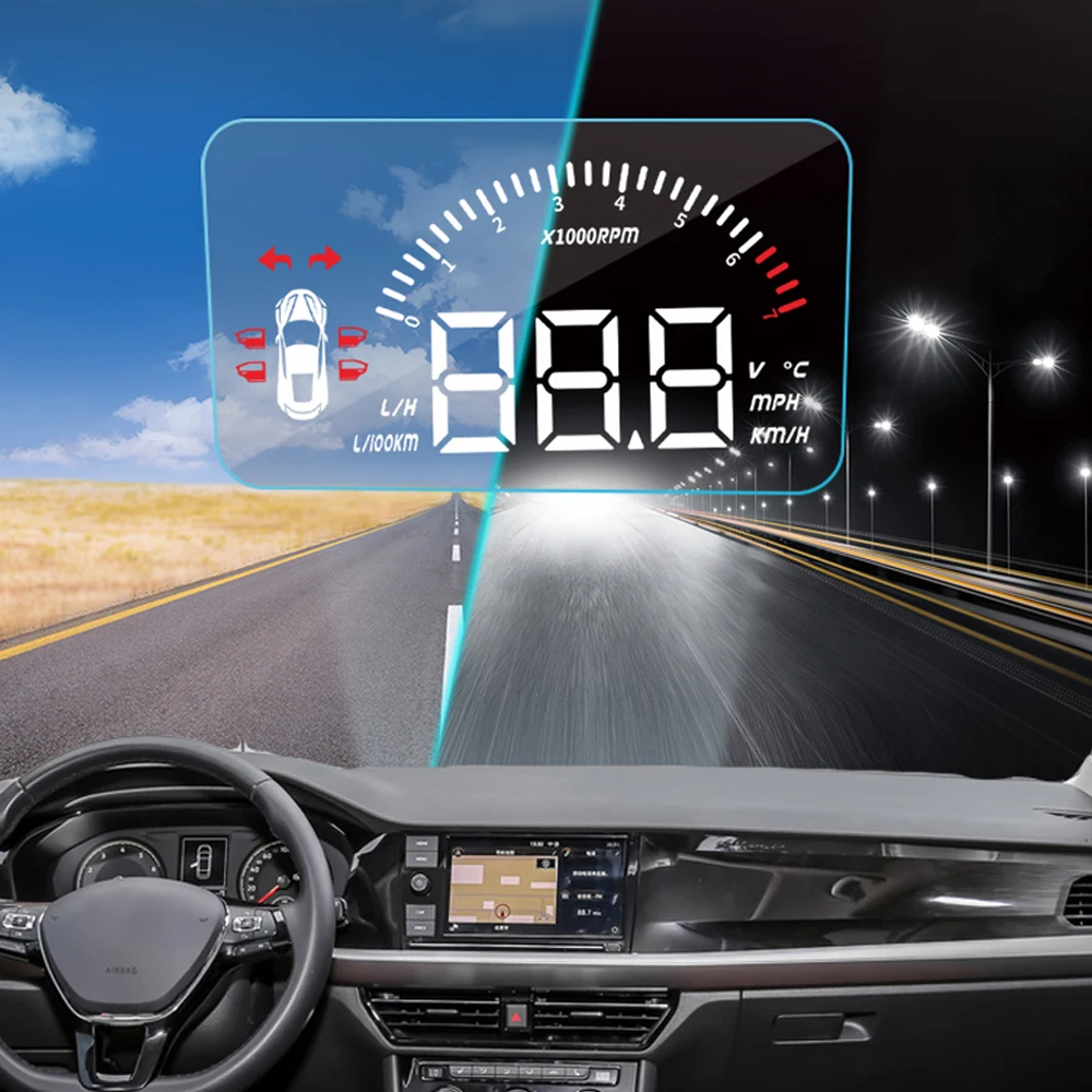 

XINSCNUO Airborne computer OBD Car HUD Head Up Display For Volkswagen VW Lavida 2016-2020 Safe Drive OBD Speedometer Projector