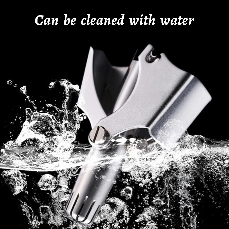 Nose Trimmer for Men Stainless Steel Manual Trimmer for Nose Vibrissa Razor Shaver Washable Portable Nose Ear Hair Trimmer