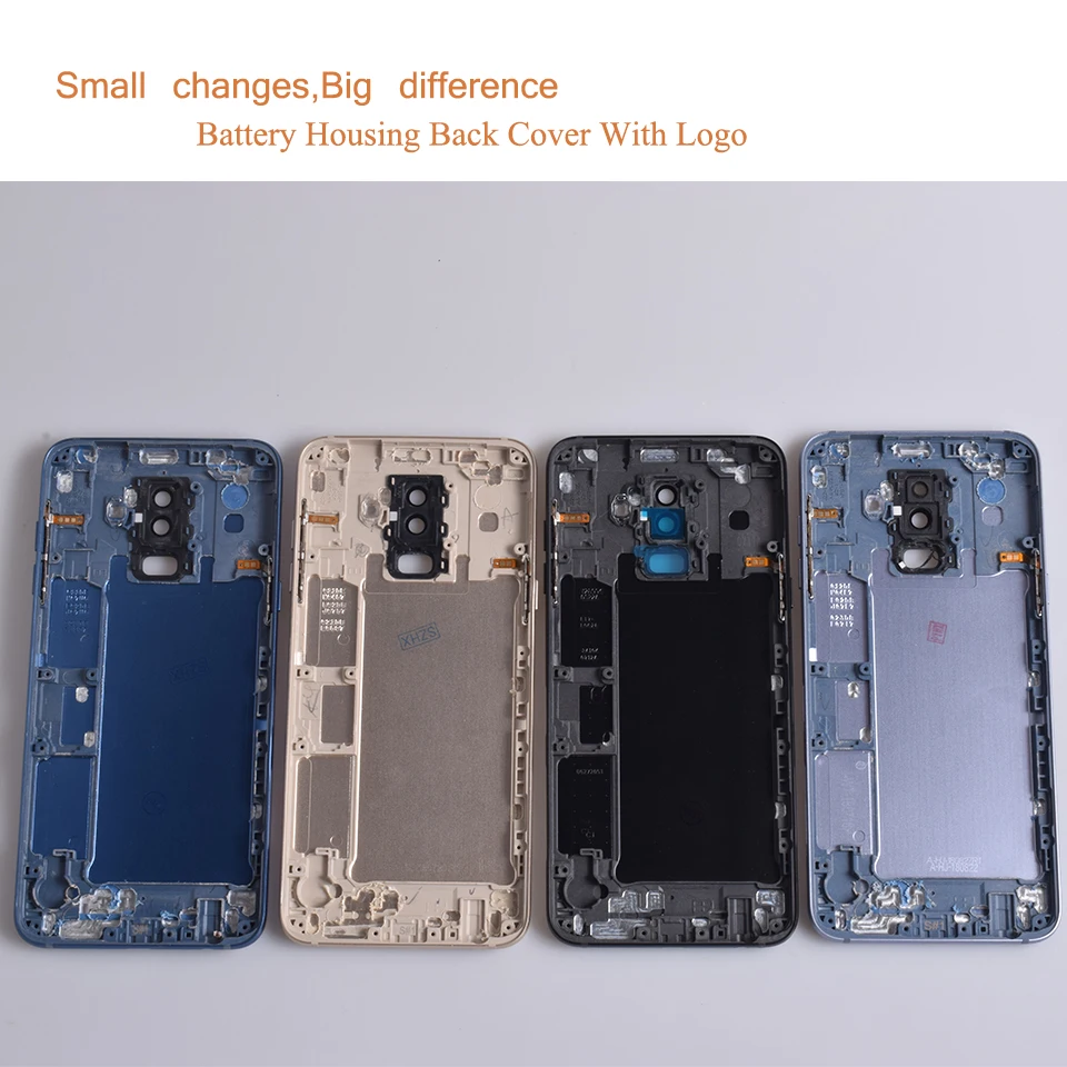 10Pcs/Lot For Samsung Galaxy A6+ A6 Plus SM-A605F Housing Battery Cover Back Cover Case Rear Door A605 Chassis Shell Replacement