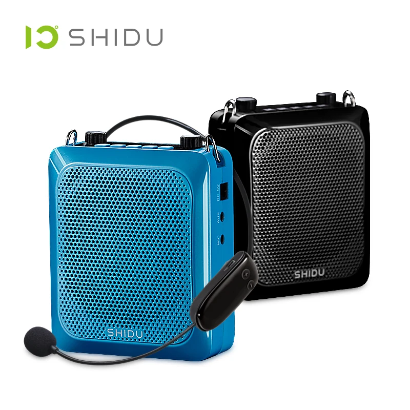 SHIDU S28 25W Portable Voice Amplifier UHF Wireless Microphone Mini Audio Sound Bluetooth Speaker AUX Recording  For Teachers