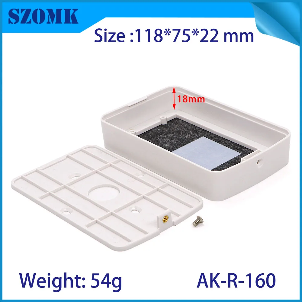 1Piece 118*75*22mm szomk smart home door alarm sensor plastic enclosure box access control plastic switch device junction box