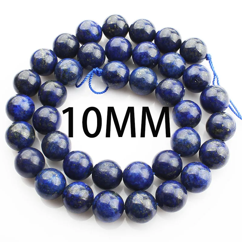 4mm 6mm 8mm 10mm 12mm 14mm Round Natural Lapis Lazuli Stone Loose Beads Lot For Jewelry Making DIY Crafts Findings