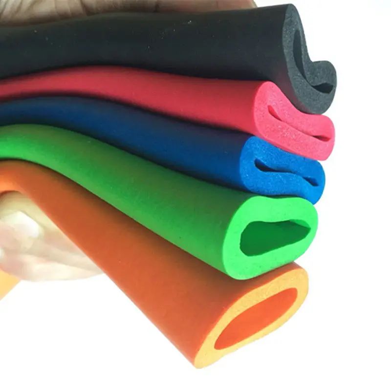 1 Meter Colorful Flame Retardant NBR Smooth Sponge Tube Rubber Foam Tube Sponge Sleeve Fitness Mechanical Equipment Handlebar