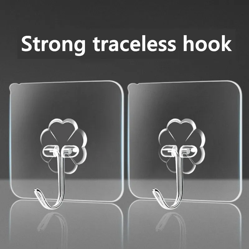 8 / 5PC Transparent Strong suction Hooks for home Kitchen and Bathroom Cup Sucker Hanger key holder Storage Hangers kitchen wall