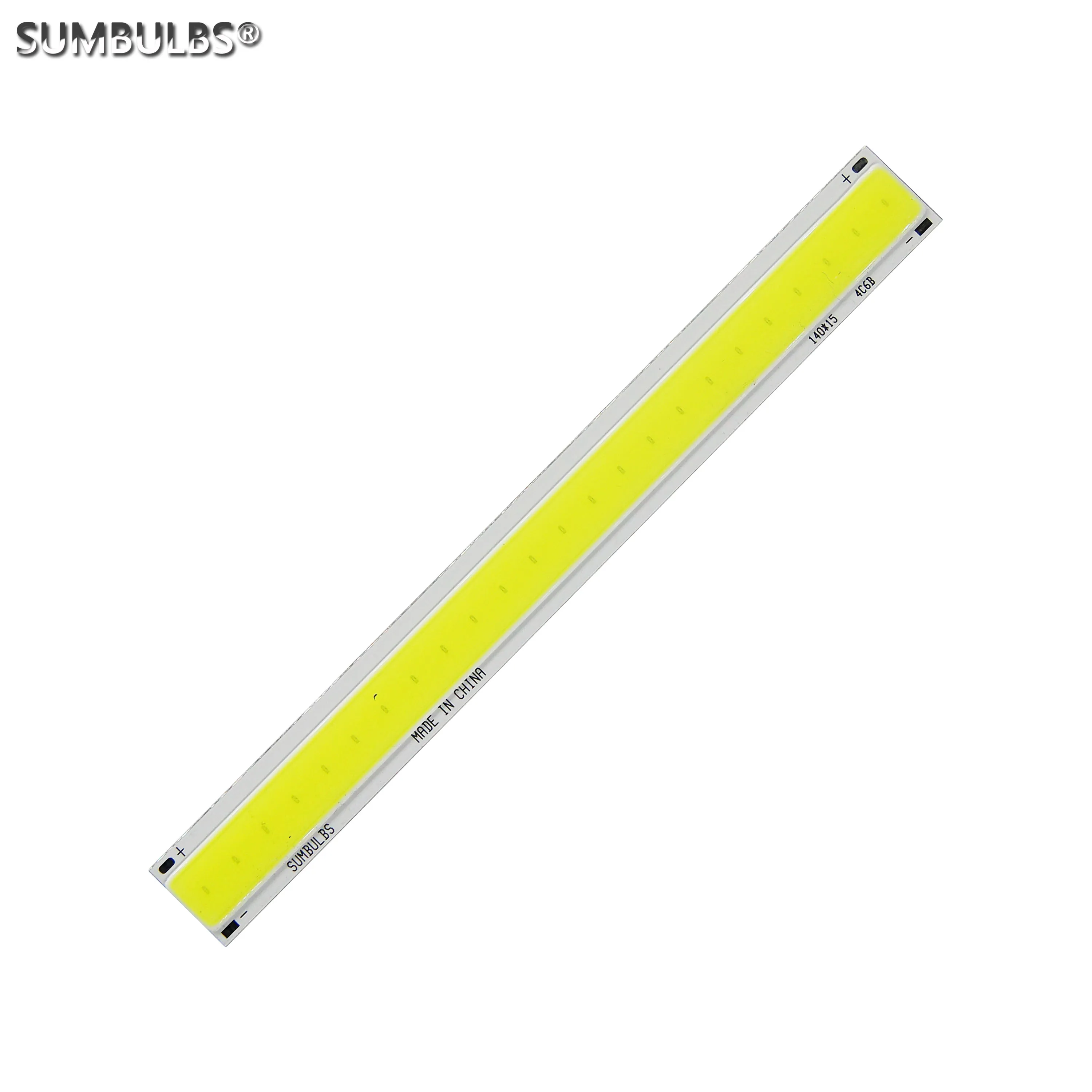 SUMBULBS 140x15mm DC12V 4W Bar COB Strip źródło światła żarówka ciepły zimny biały wysokiej jasne LED do jazdy dziennej reflektor do jazdy dziennej