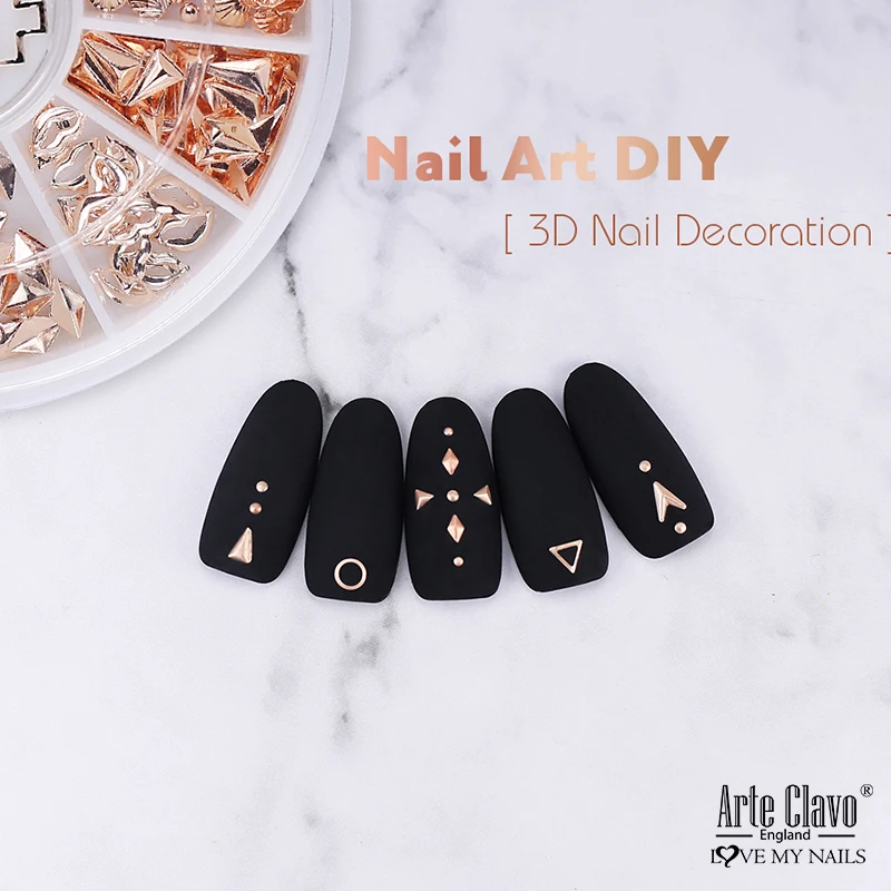 Arte Clavo Nail Rhinestone Silver Rose Gold Glitter Metal Nail Art 3D Decoration Crystals Accessories DIY Manicure For Nails New