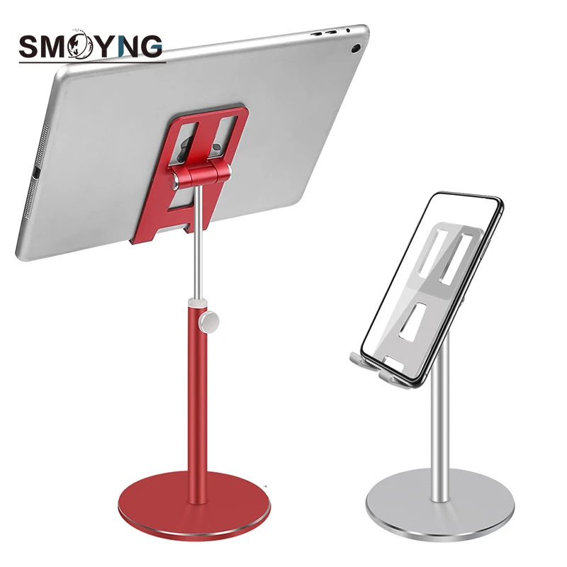 SMOYNG Aluminum Alloy Tablet Phone Holder Adjustable Desktop Mobile Stand Support For iPhone iPad Air Pro 10.5 Mount Bracket