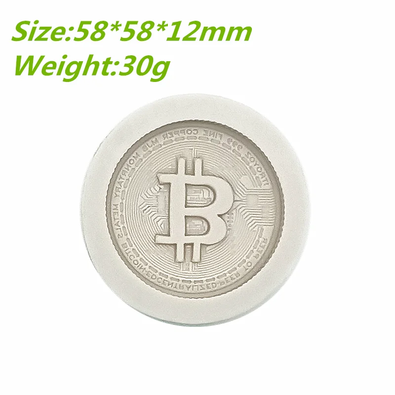 3d Bitcoin Silicone Mold Kitchen Baking Tool Resin Cake Lace Decoration DIY Design Chocolate Pastry Dessert Fondant Moulds