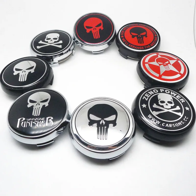 

4pcs 65mm 60mm Skull Hub Rim Center Cap For TE37 Rays Wheel Cover 56mm Skull Badge Emblem Sticker Styling