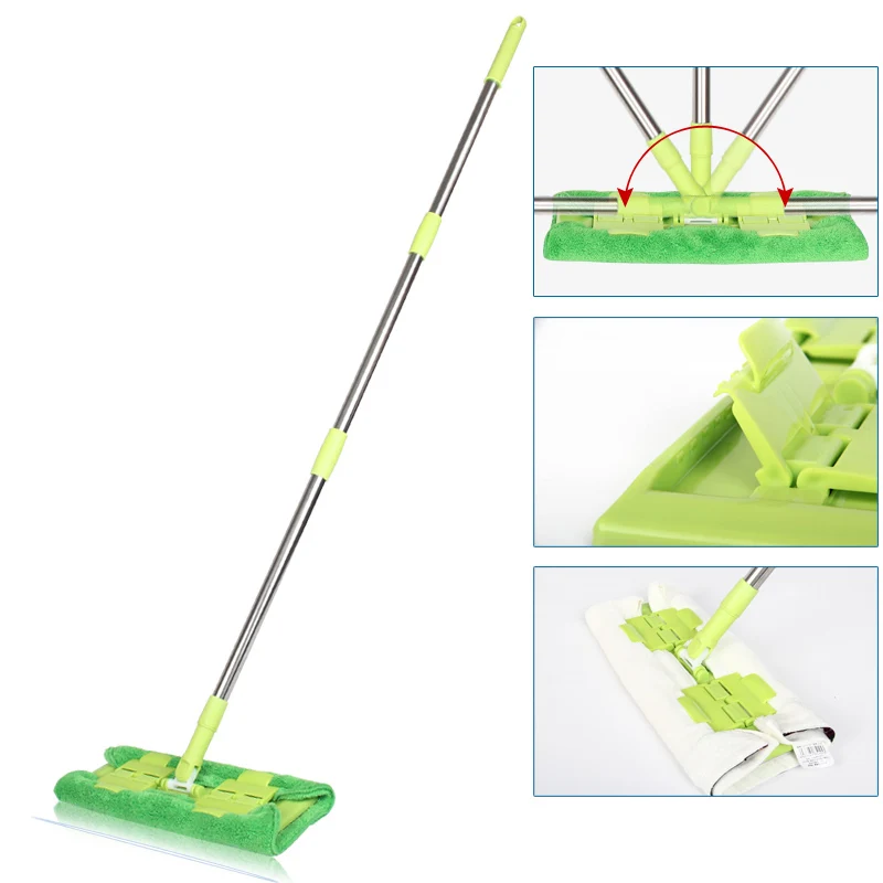 Flat Mop Wipe Multifunctional Washing Floors House Cleaning Microfiber Kitchen Things For Home Household Useful Items Magic