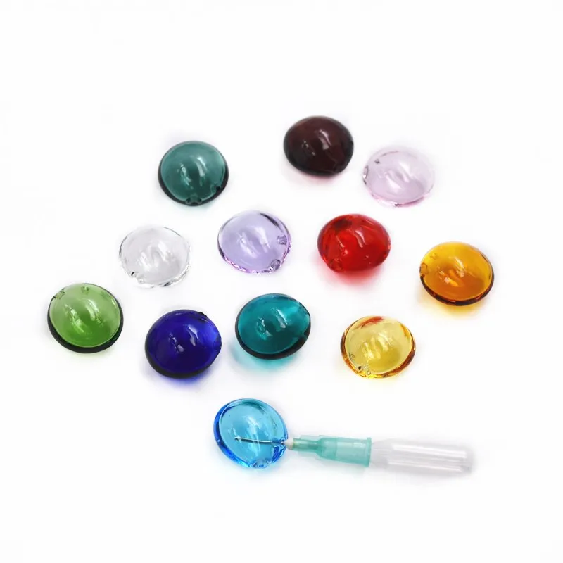 1X Flat Ball Diffuser Perfume Refillable Handmade Essential Oil Aromatherapy Bottle Pendant Jewelry Round Glass Pendant DIY