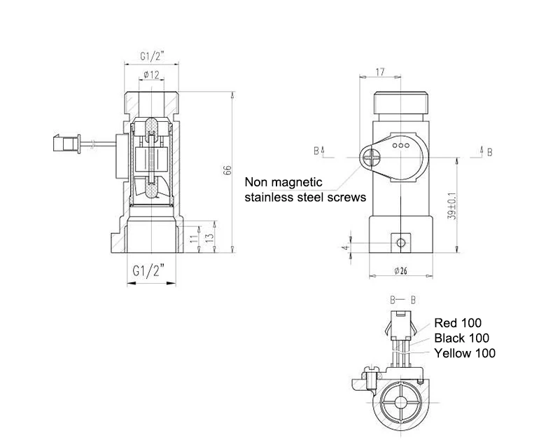 1/2 "männlich Weiblich Gewinde Wasser Flow Sensor Messing 1,75 MPa Halle Sensor Puls Turbine Durchflussmesser DC5 ~ 18V – Detail 4