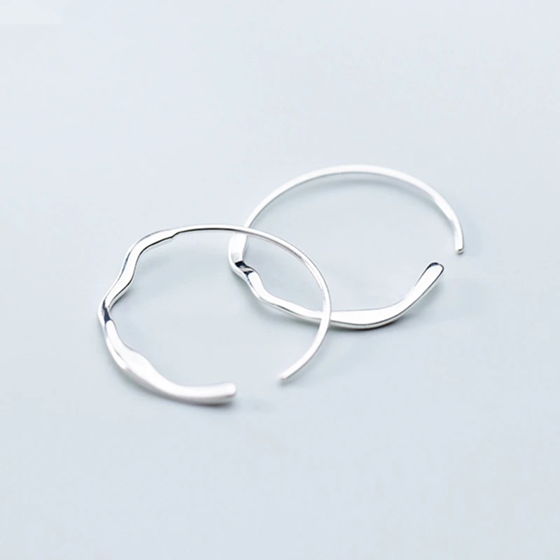 100% 925 Sterling Silver 2.4CMX2.6CM Large Hoop Earrings Gift For Women Lady Drop Shipping