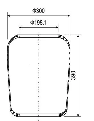 382.327.71.01 truck shock absorber air suspension system rubber air bellow W01-095-0190